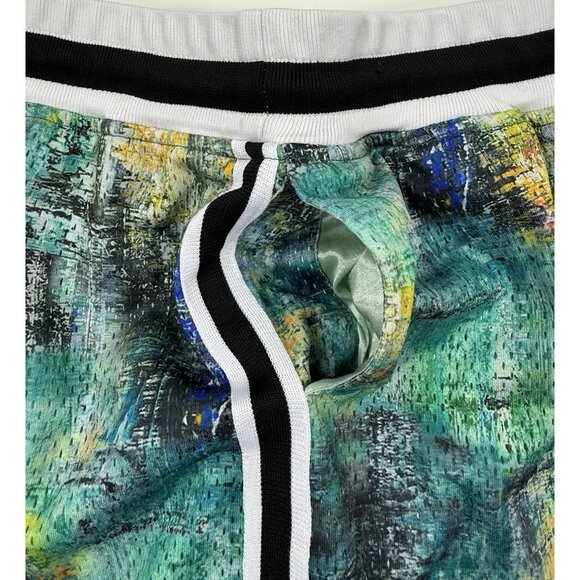 John Elliot Mens Game Shorts Size XS Mesh Basketball Lined Abstract Paint Design - Picture 8 of 15
